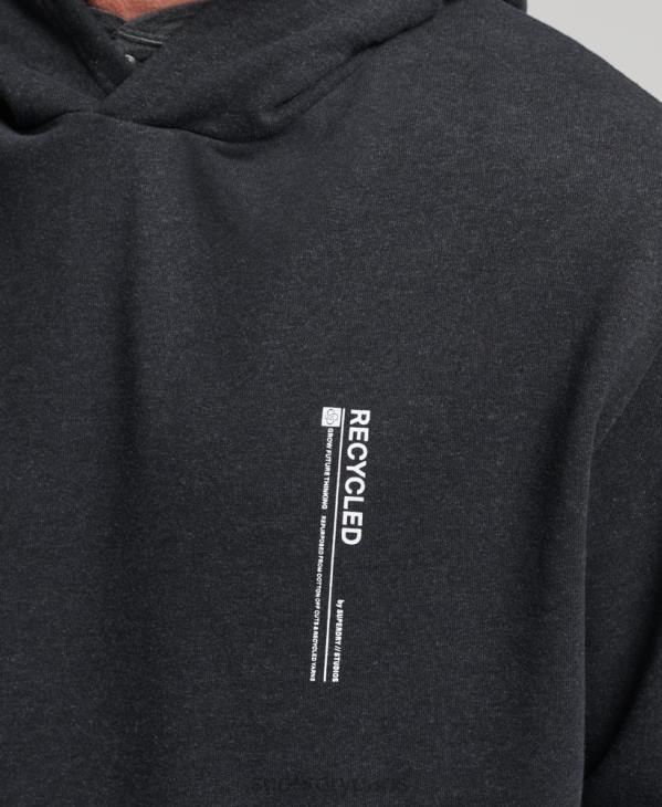 Superdry Hommes sweat à capuche micro recyclé D64Z4991 vêtements noir