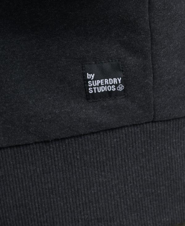 Superdry Hommes sweat à capuche micro recyclé D64Z4991 vêtements noir