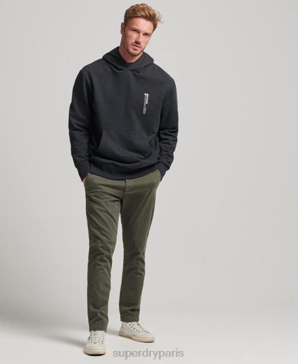 Superdry Hommes sweat à capuche micro recyclé D64Z4991 vêtements noir