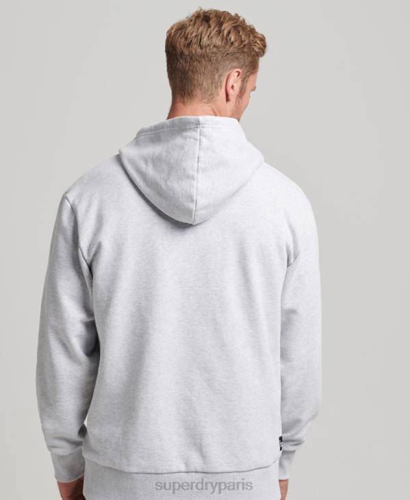 Superdry Hommes sweat à capuche micro recyclé D64Z5014 vêtements gris clair