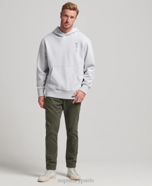 Superdry Hommes sweat à capuche micro recyclé D64Z5014 vêtements gris clair