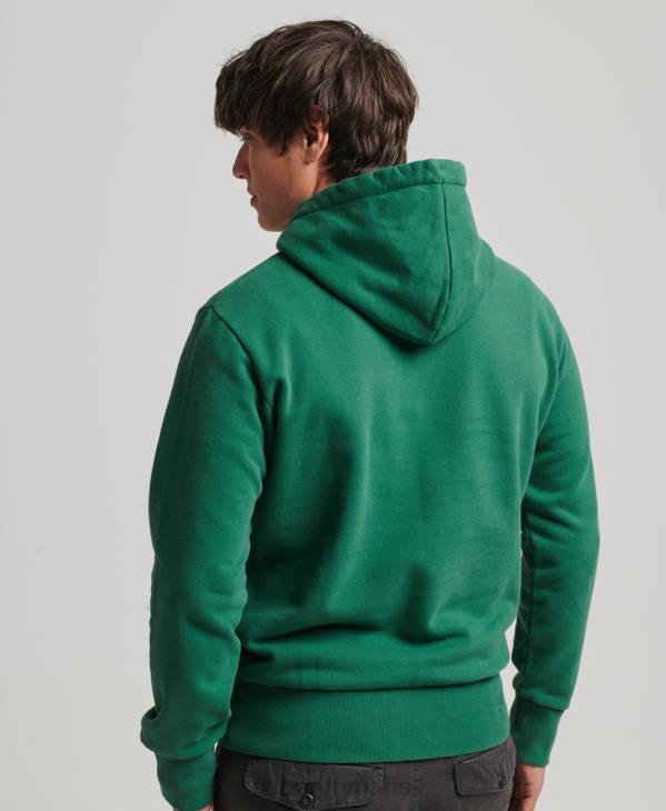 Superdry Hommes sweat à capuche psych rock D64Z5056 vêtements vert