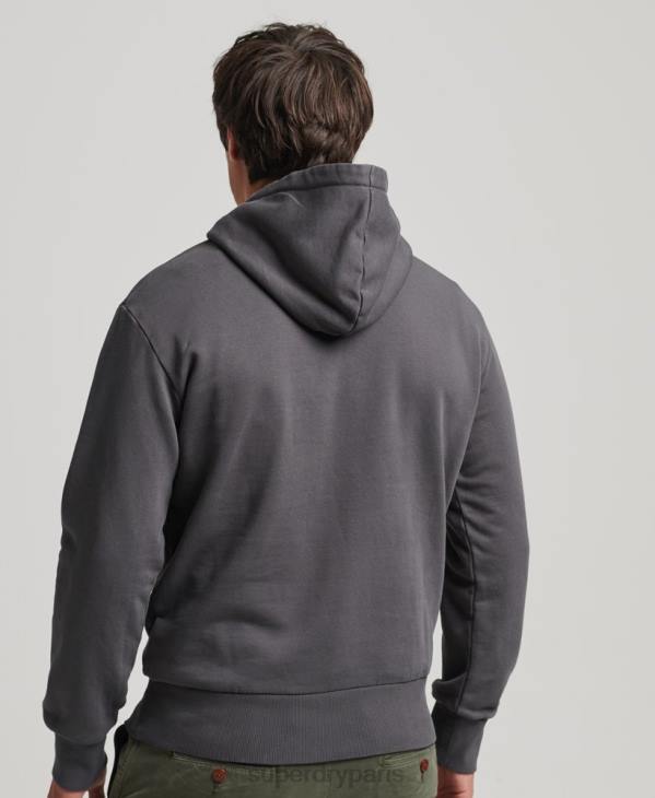 Superdry Hommes sweat à capuche psych rock D64Z514 vêtements gris foncé
