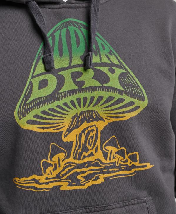 Superdry Hommes sweat à capuche psych rock D64Z514 vêtements gris foncé