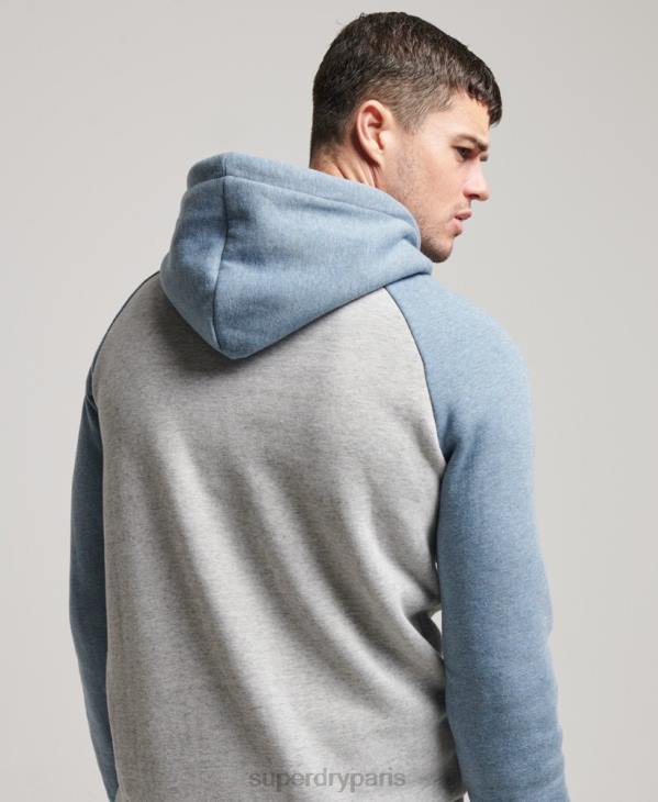 Superdry Hommes sweat à capuche raglan classe cooper D64Z594 vêtements gris