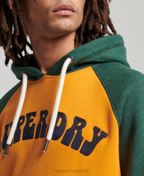 Superdry Hommes sweat à capuche raglan superam D64Z501 vêtements or