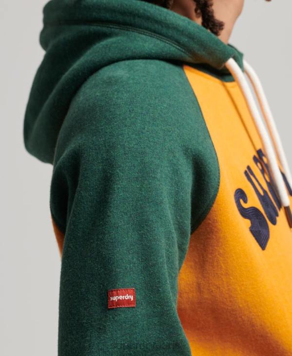 Superdry Hommes sweat à capuche raglan superam D64Z501 vêtements or