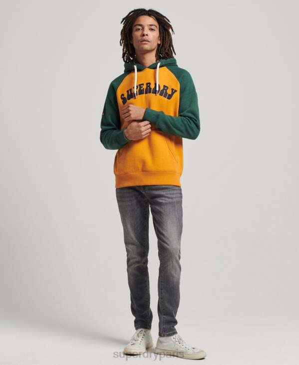 Superdry Hommes sweat à capuche raglan superam D64Z501 vêtements or