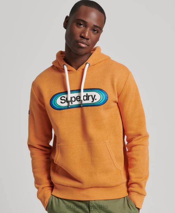 Superdry Hommes sweat à capuche saisonnier à logo vintage core D64Z5195 vêtements jaune