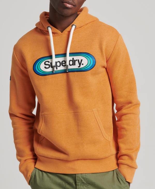 Superdry Hommes sweat à capuche saisonnier à logo vintage core D64Z5195 vêtements jaune