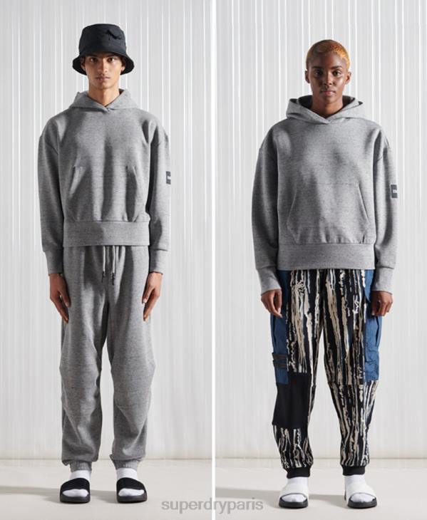 Superdry Hommes sweat à capuche sdx box drop édition limitée D64Z874 vêtements gris