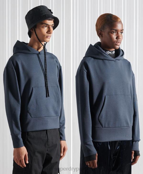 Superdry Hommes sweat à capuche sdx box drop édition limitée D64Z896 vêtements bleu foncé