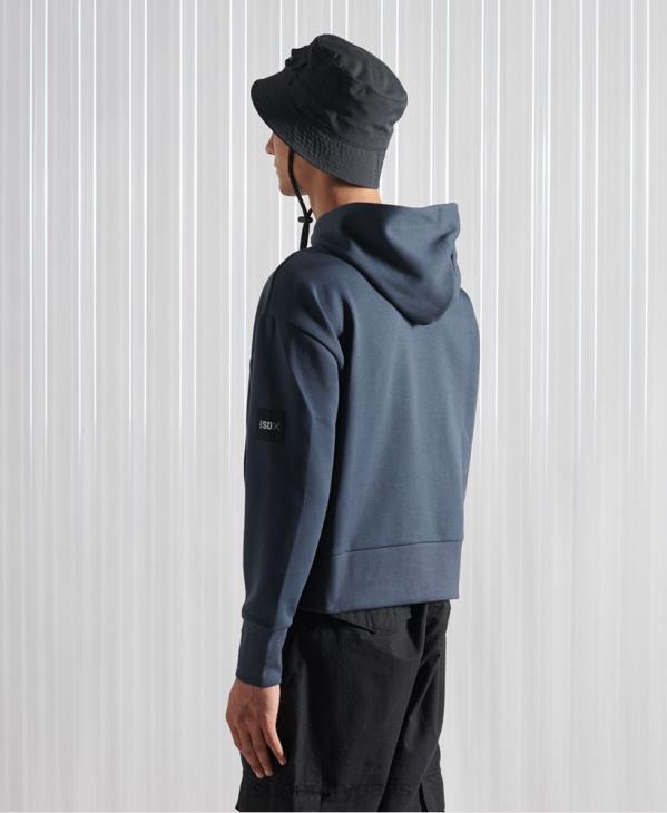 Superdry Hommes sweat à capuche sdx box drop édition limitée D64Z896 vêtements bleu foncé
