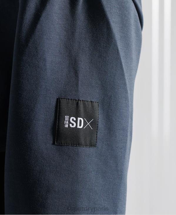 Superdry Hommes sweat à capuche sdx box drop édition limitée D64Z896 vêtements bleu foncé