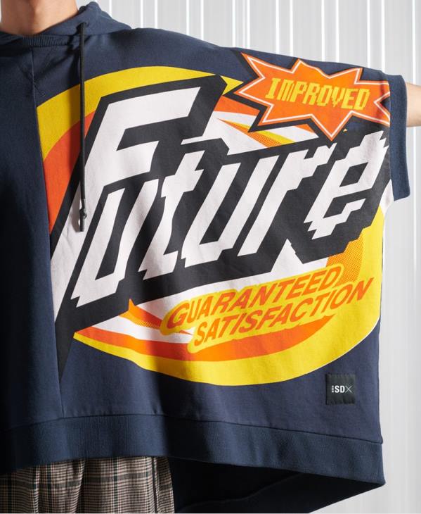 Superdry Hommes sweat à capuche sdx rex fit édition limitée D64Z5233 vêtements marine