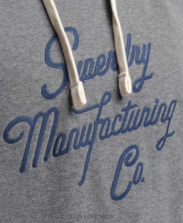 Superdry Hommes sweat à capuche stylé et confectionné D64Z5158 vêtements gris