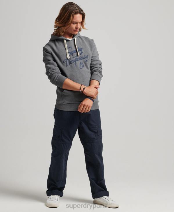 Superdry Hommes sweat à capuche stylé et confectionné D64Z5158 vêtements gris