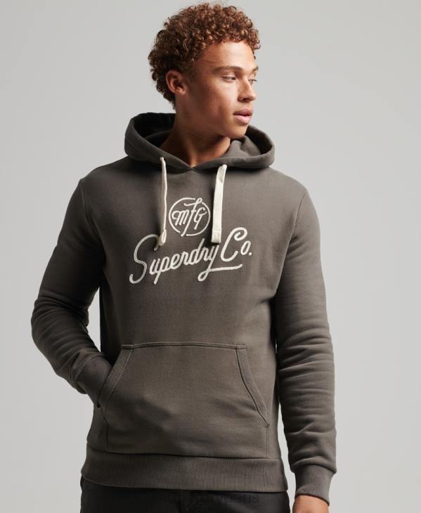 Superdry Hommes sweat à capuche stylé et confectionné D64Z815 vêtements gris foncé