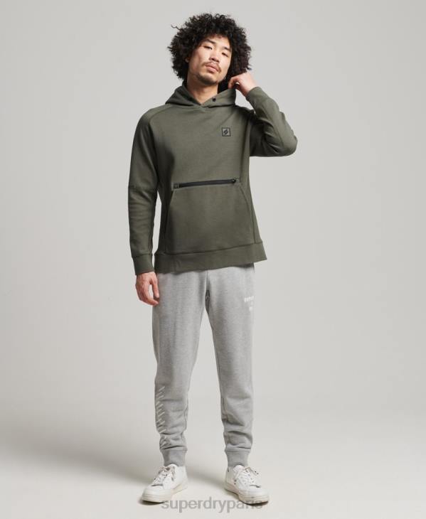 Superdry Hommes sweat à capuche technique D64Z5021 vêtements kaki