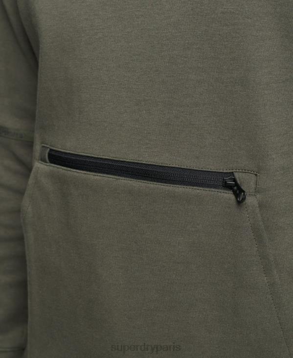 Superdry Hommes sweat à capuche technique D64Z5021 vêtements kaki