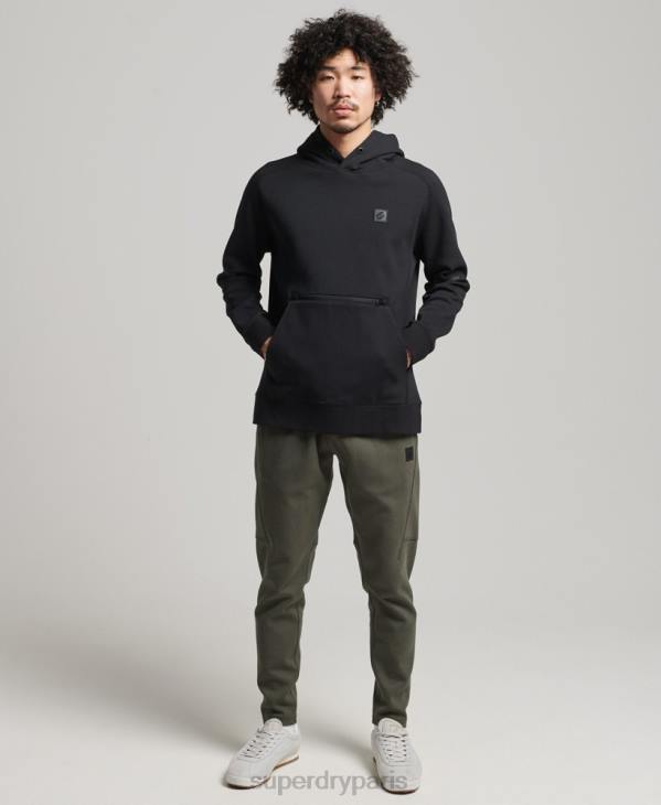 Superdry Hommes sweat à capuche technique D64Z597 vêtements noir