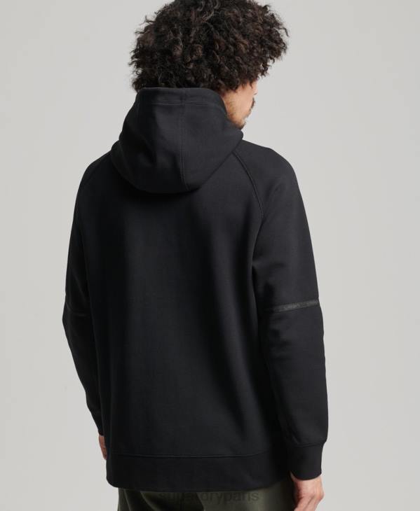 Superdry Hommes sweat à capuche technique D64Z597 vêtements noir