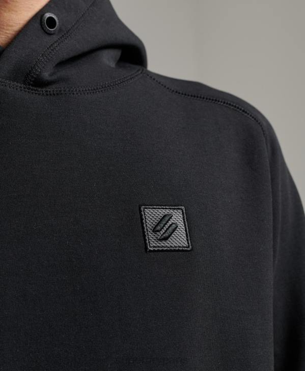Superdry Hommes sweat à capuche technique D64Z597 vêtements noir