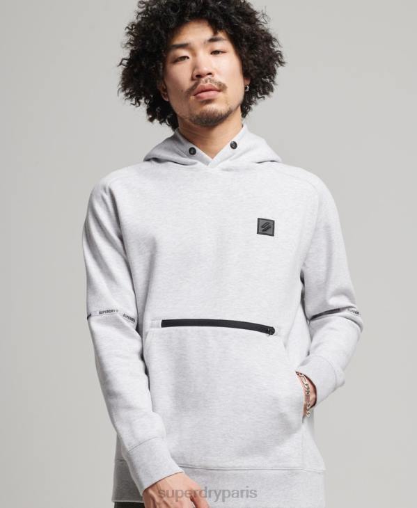 Superdry Hommes sweat à capuche technique D64Z647 vêtements gris