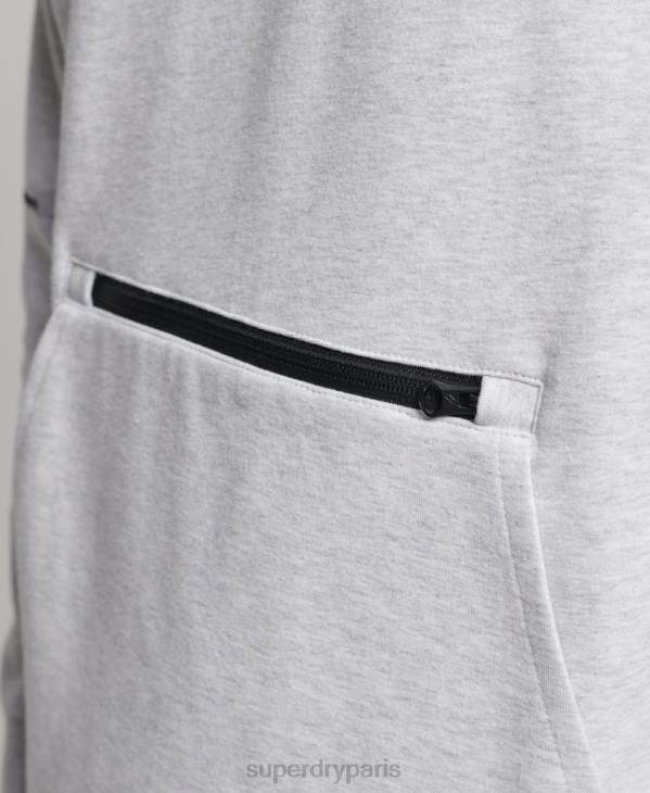 Superdry Hommes sweat à capuche technique D64Z647 vêtements gris