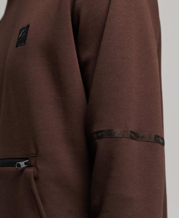 Superdry Hommes sweat à capuche technique D64Z648 vêtements brun