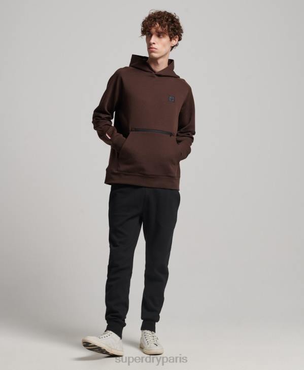 Superdry Hommes sweat à capuche technique D64Z648 vêtements brun