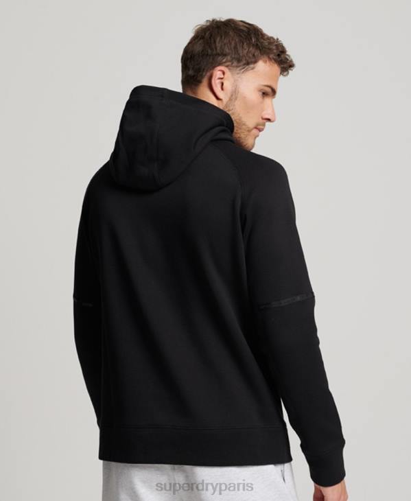 Superdry Hommes sweat à capuche technique D64Z711 vêtements noir