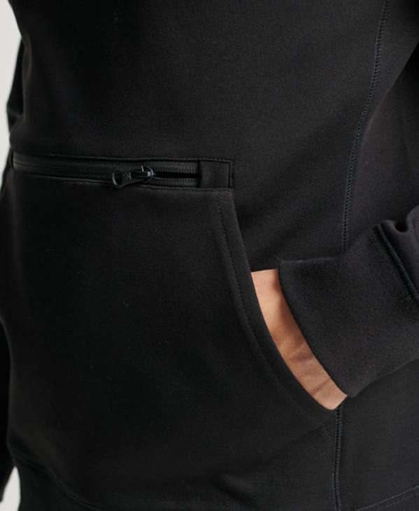Superdry Hommes sweat à capuche technique D64Z711 vêtements noir