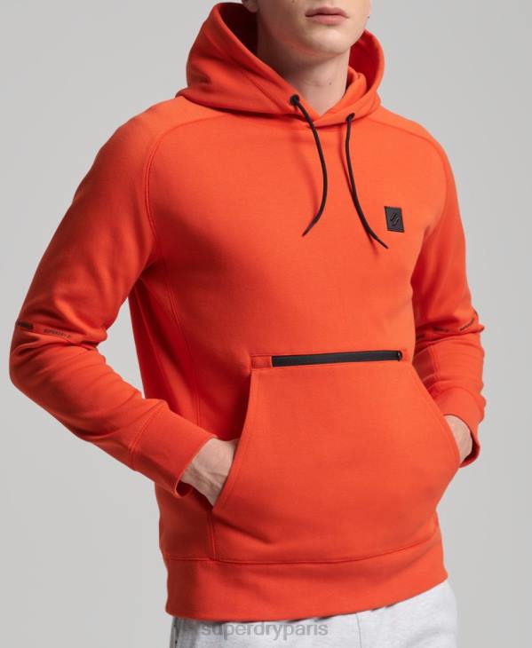 Superdry Hommes sweat à capuche technique D64Z829 vêtements orange