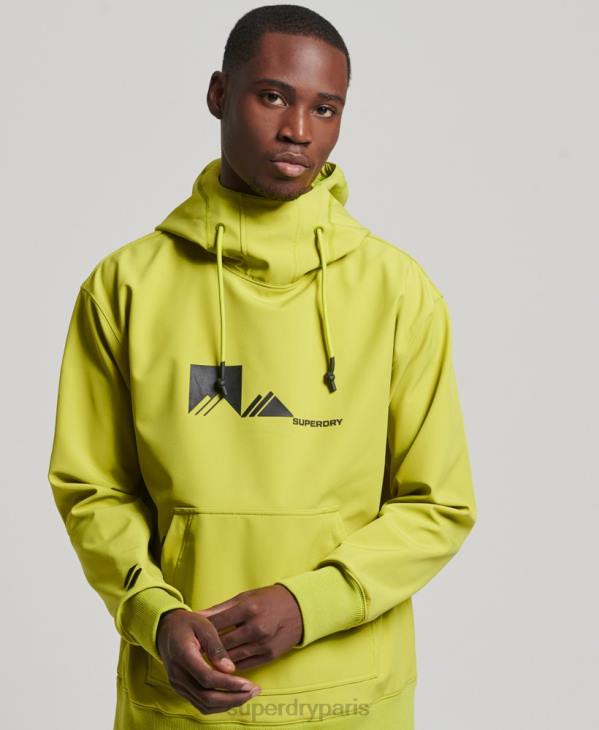 Superdry Hommes sweat à capuche technique snow D64Z571 vêtements jaune