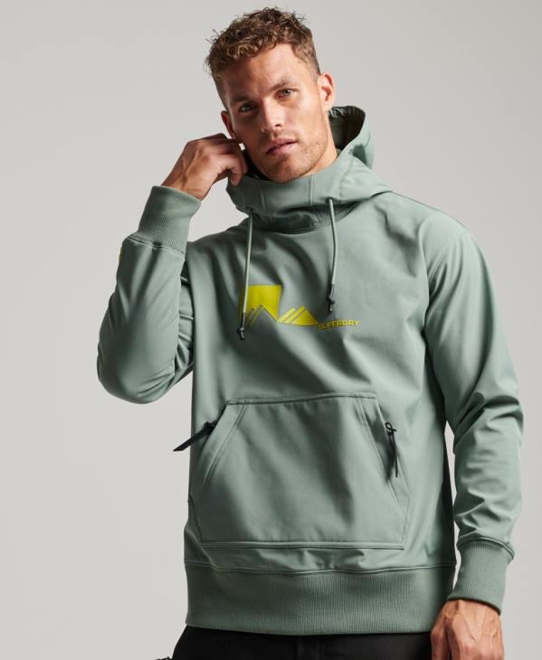 Superdry Hommes sweat à capuche technique snow D64Z575 vêtements vert