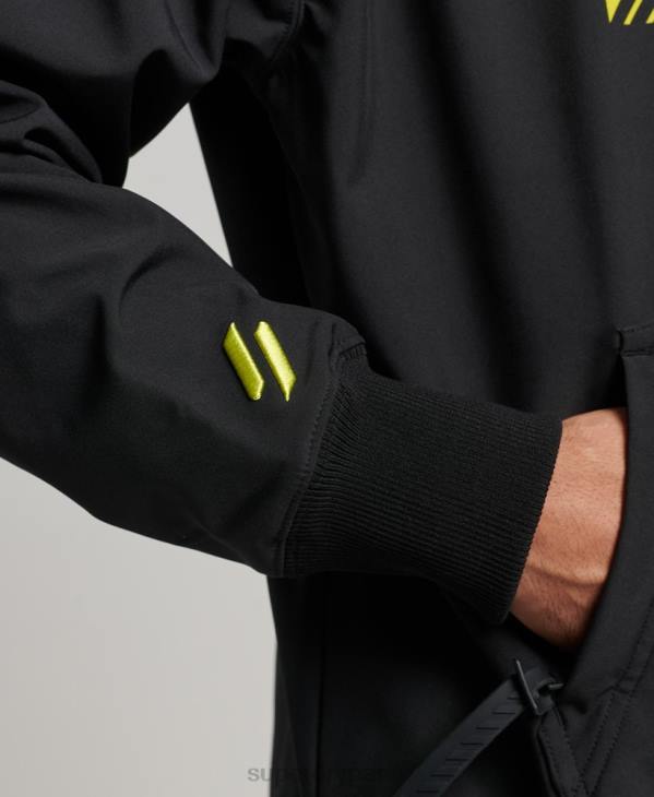 Superdry Hommes sweat à capuche technique snow D64Z734 vêtements noir