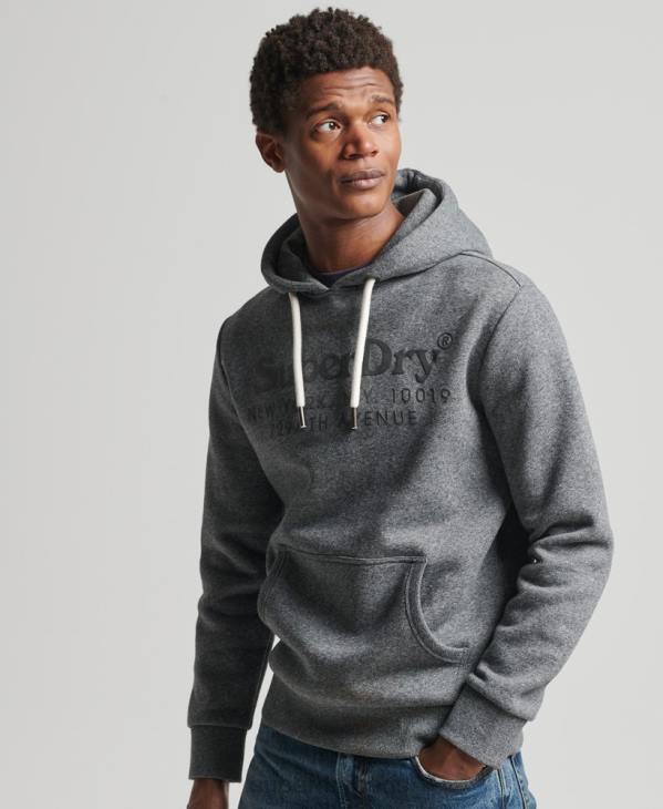 Superdry Hommes sweat à capuche ton sur ton D64Z5189 vêtements gris foncé