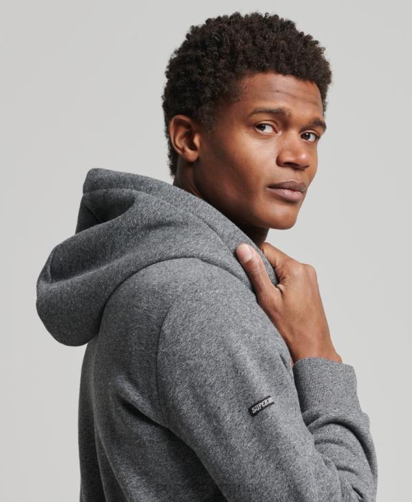 Superdry Hommes sweat à capuche ton sur ton D64Z5189 vêtements gris foncé