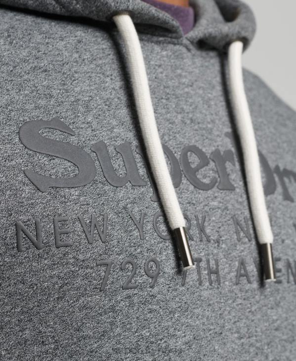 Superdry Hommes sweat à capuche ton sur ton D64Z5189 vêtements gris foncé