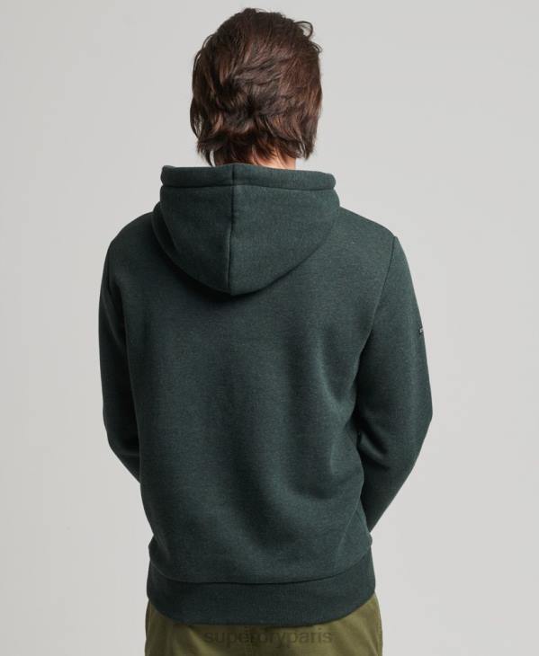 Superdry Hommes sweat à capuche ton sur ton D64Z5212 vêtements vert