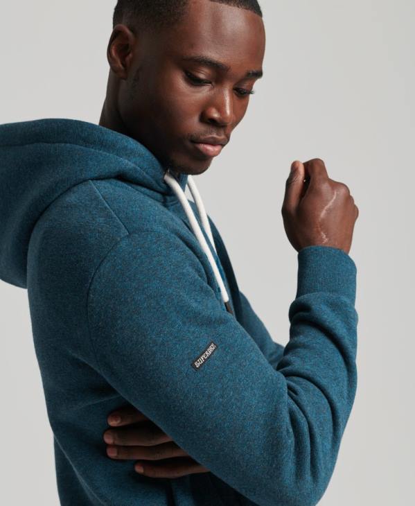 Superdry Hommes sweat à capuche ton sur ton D64Z862 vêtements bleu