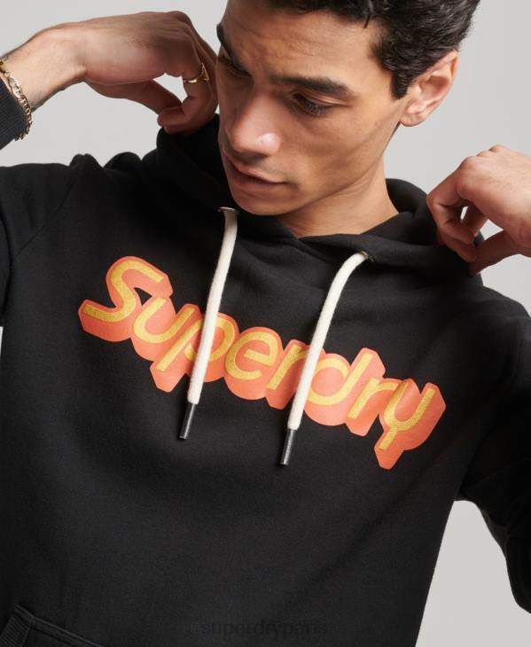 Superdry Hommes sweat à capuche trading co D64Z781 vêtements noir