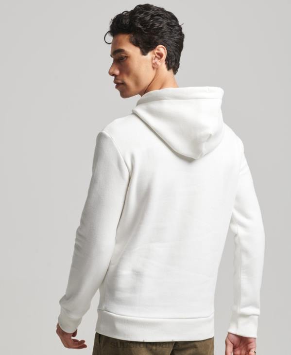 Superdry Hommes sweat à capuche trading co D64Z804 vêtements blanc
