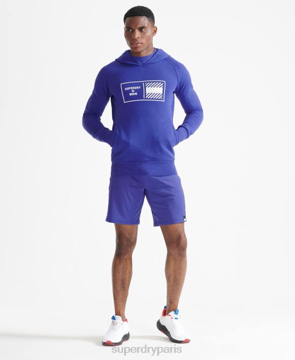 Superdry Hommes sweat à capuche train core D64Z5230 vêtements bleu