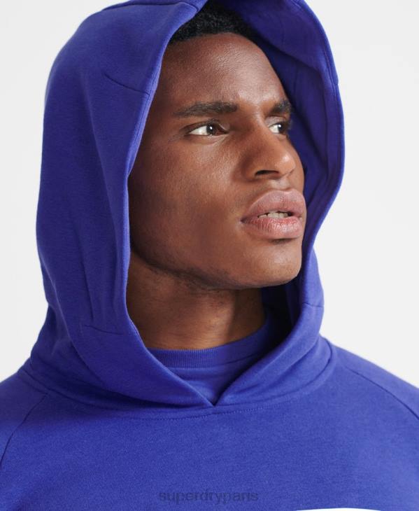 Superdry Hommes sweat à capuche train core D64Z5230 vêtements bleu
