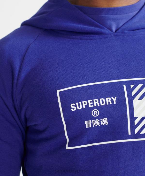 Superdry Hommes sweat à capuche train core D64Z5230 vêtements bleu