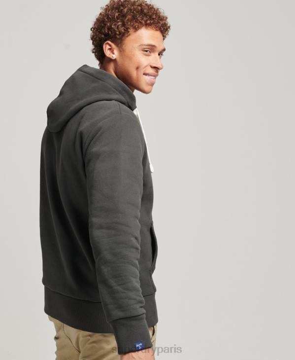 Superdry Hommes sweat à capuche universitaire D64Z5089 vêtements gris foncé