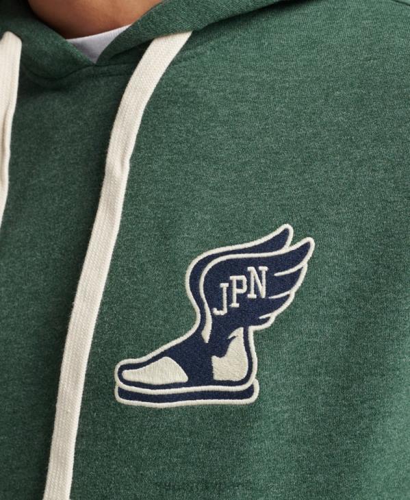 Superdry Hommes sweat à capuche universitaire style script vintage D64Z5164 vêtements vert