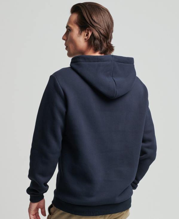 Superdry Hommes sweat à capuche universitaire vintage D64Z801 vêtements marine